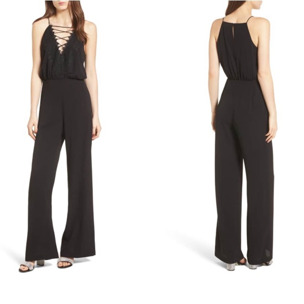 WAYF Posie Lace-Detail Jumpsuit